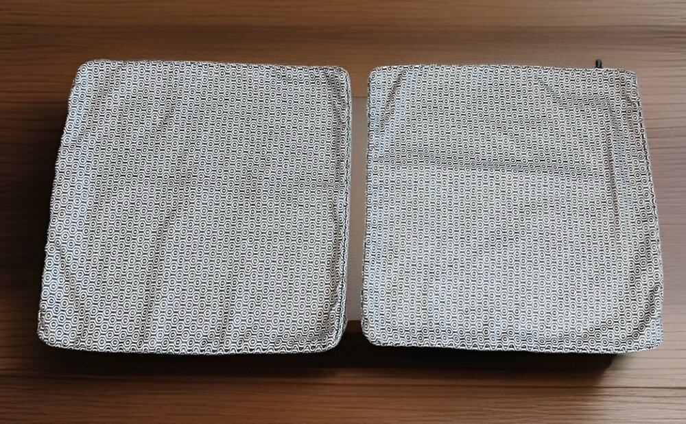 RODEO HOME Pillow Cover/Sham Gray White Tapestry Fabric Modern Pair 19"
